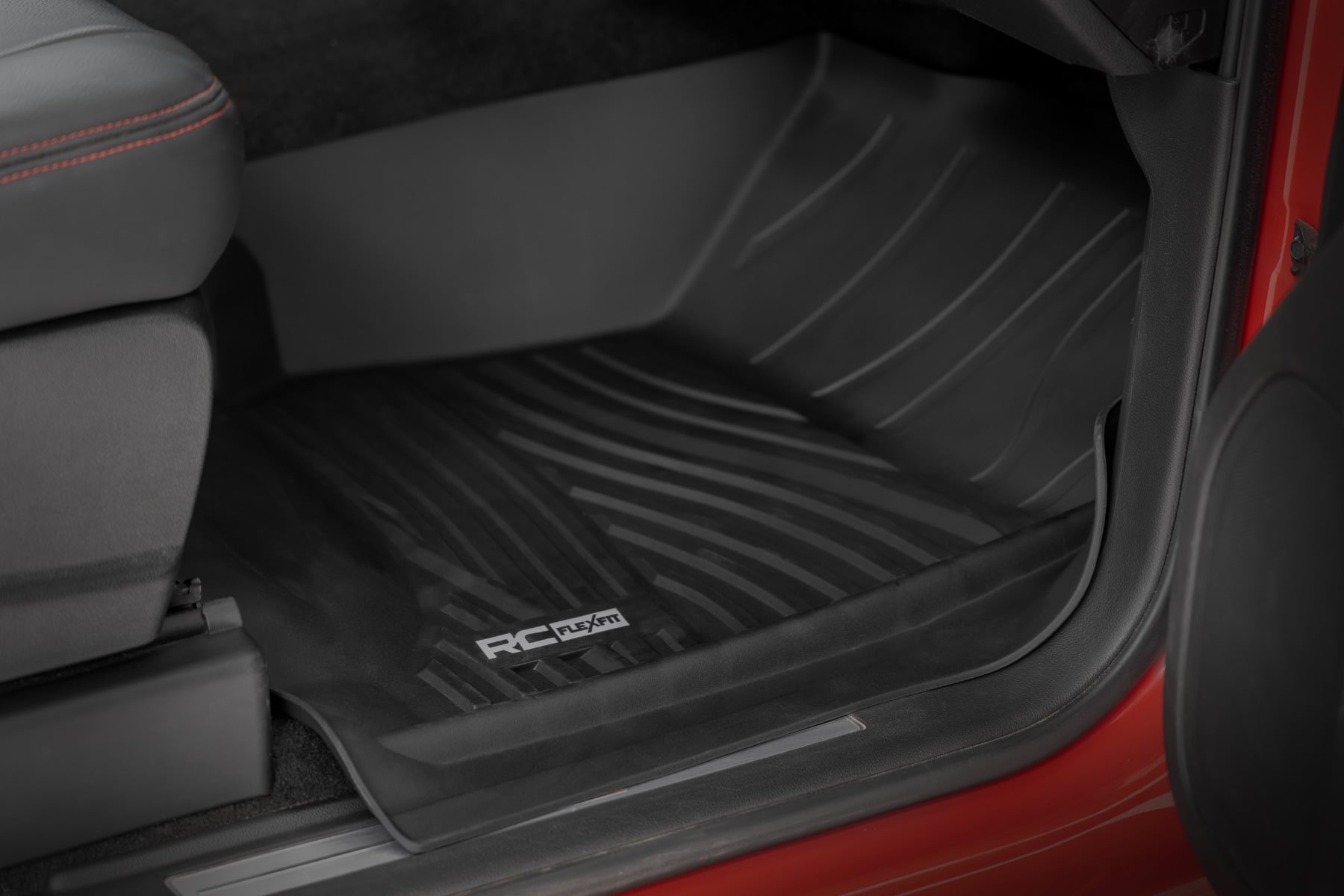 Rough Country Flex-Fit Floor Mats Front Chevy/GMC 1500/2500HD/3500HD (14-19 & Classic)