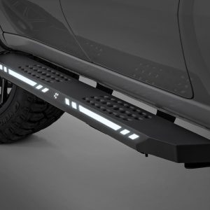 Rough Country AC2 Running Boards Amber/White Crew Cab Ram 1500/2500/3500 2WD/4WD (2010-2025 & Classic)