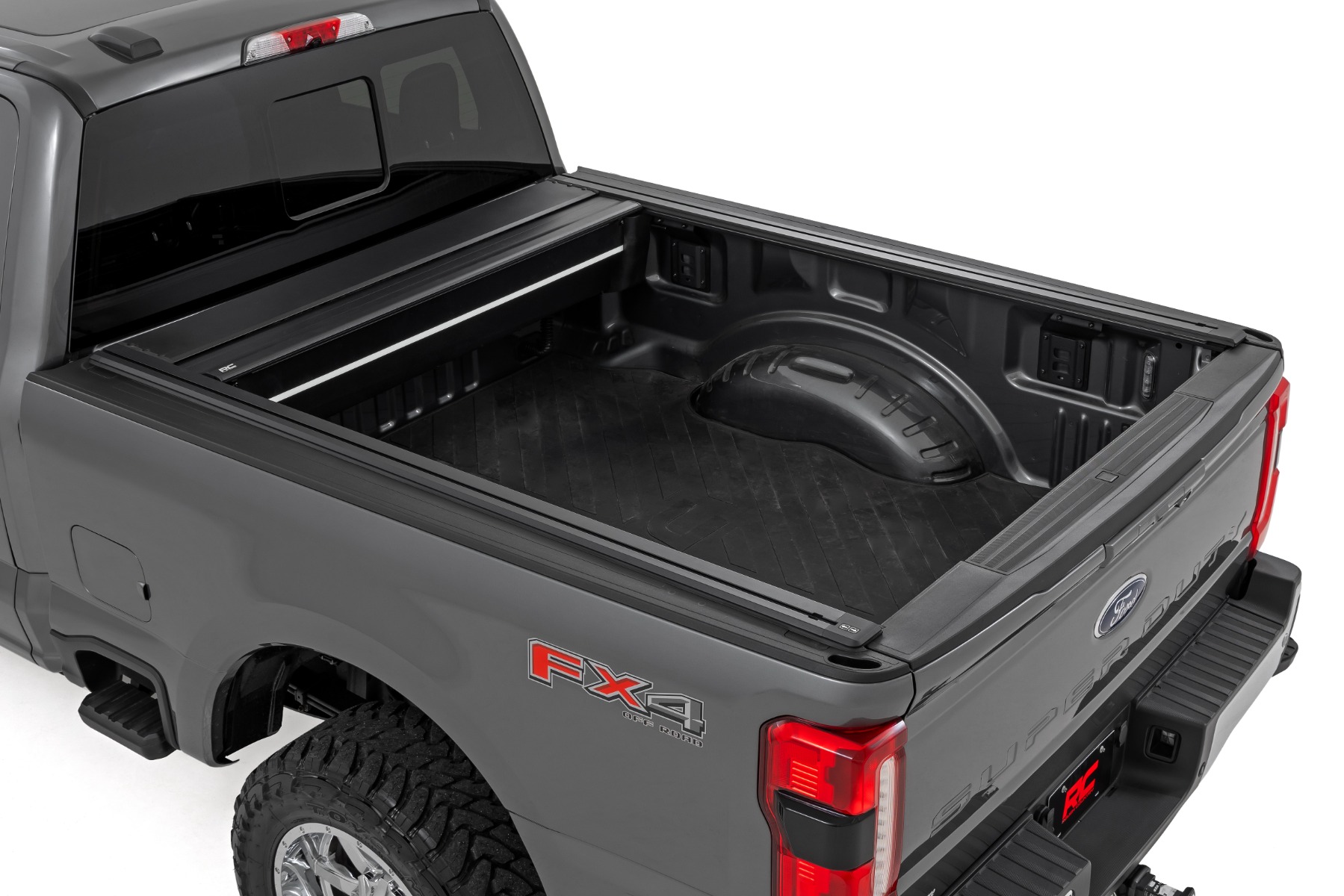 Rough Country Powered Retractable Bed Cover 6β10β Bed Ford F-250/F-350 Super Duty (17-26)