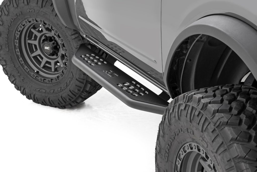 Rough Country OV2 Running Boards Side Step Bars 2-Door Ford Bronco (2 Door) (21-26)
