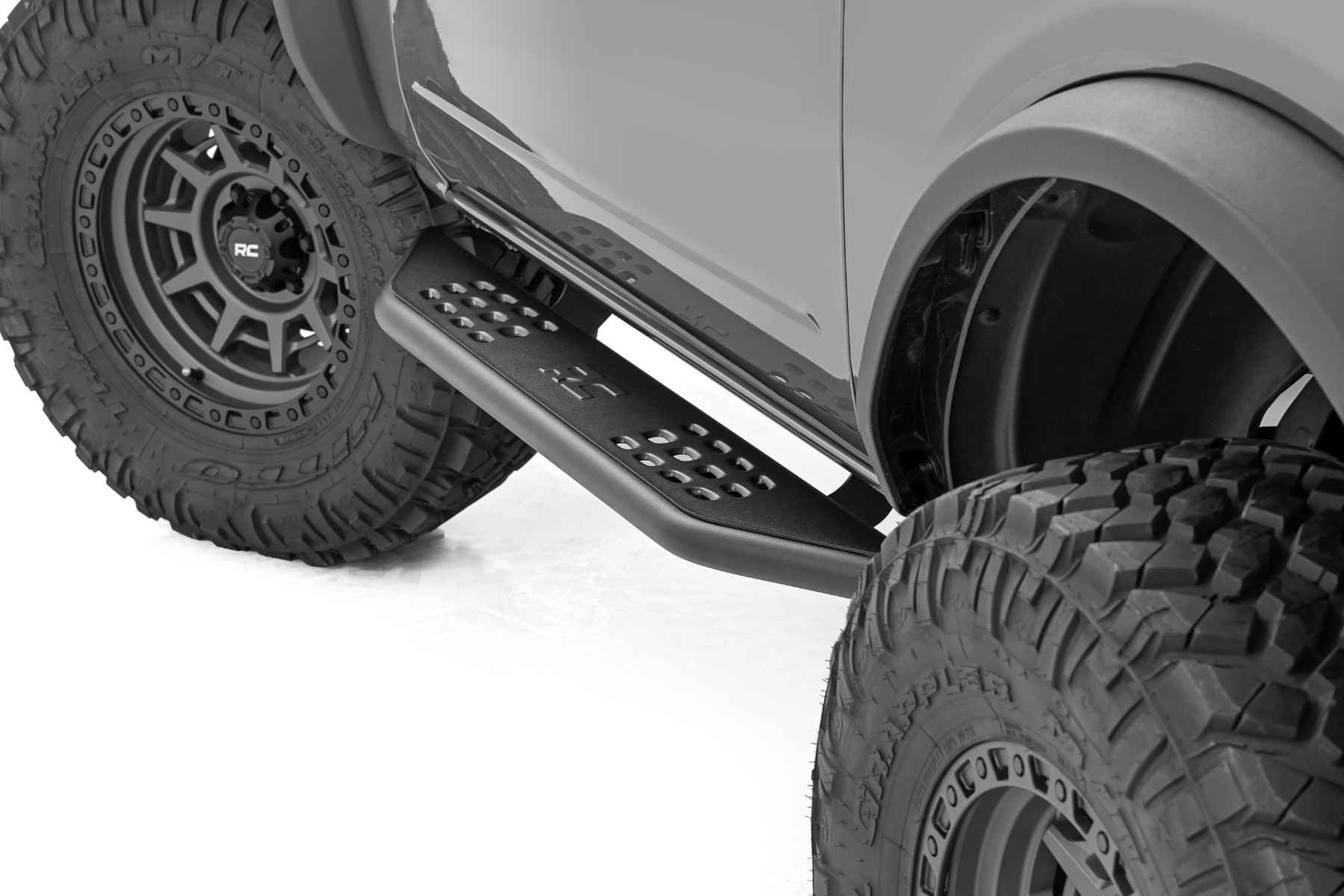 Rough Country OV2 Running Boards Side Step Bars 2-Door Ford Bronco (2 Door) (21-26)