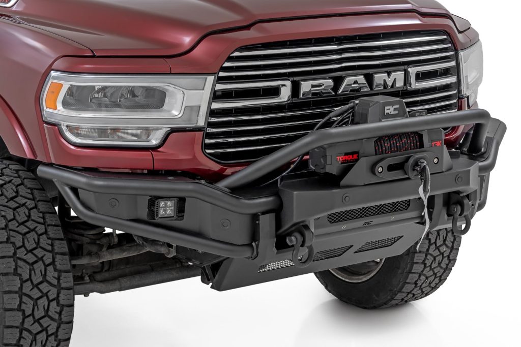 Rough Country Front Bumper Tubular Winch Mount Ram 2500/3500 2WD/4WD (2019-2026)
