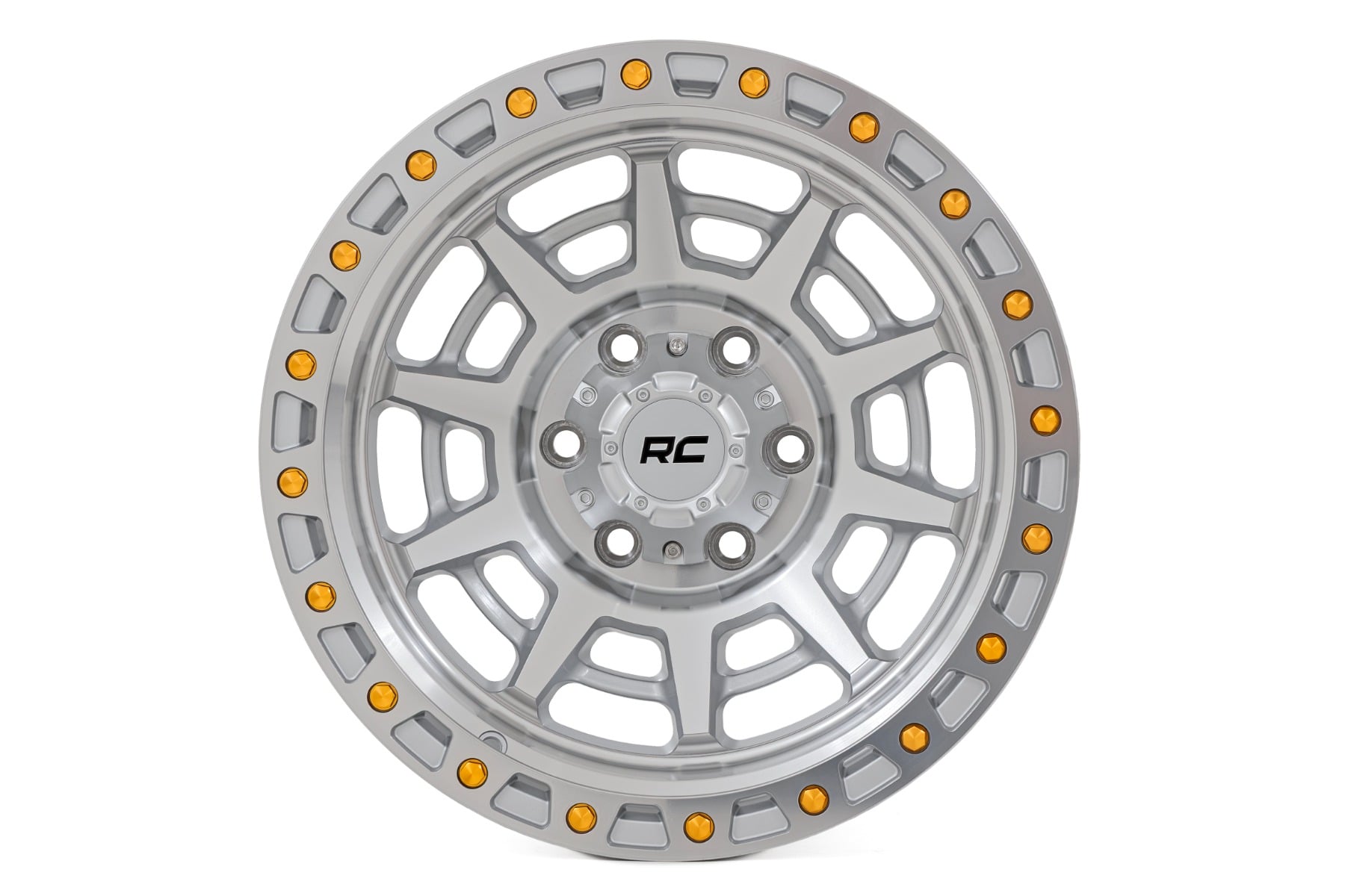Rough Country 85 Series Wheel Simulated Beadlock Full Machine 17x9 5x4.5 -12mm