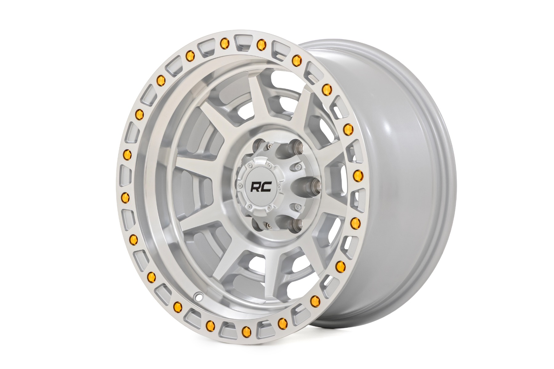 Rough Country 85 Series Wheel Simulated Beadlock Full Machine 17x9 6x5.5 -12mm