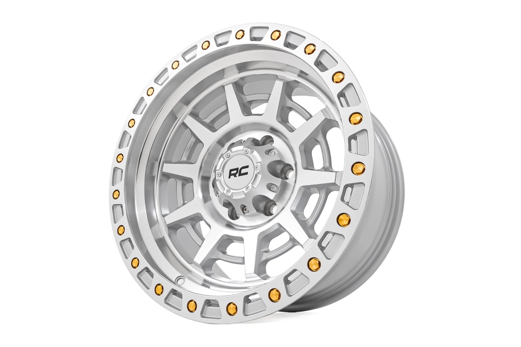 Rough Country 85 Series Wheel Simulated Beadlock Full Machine 17x9 5x4.5 -12mm