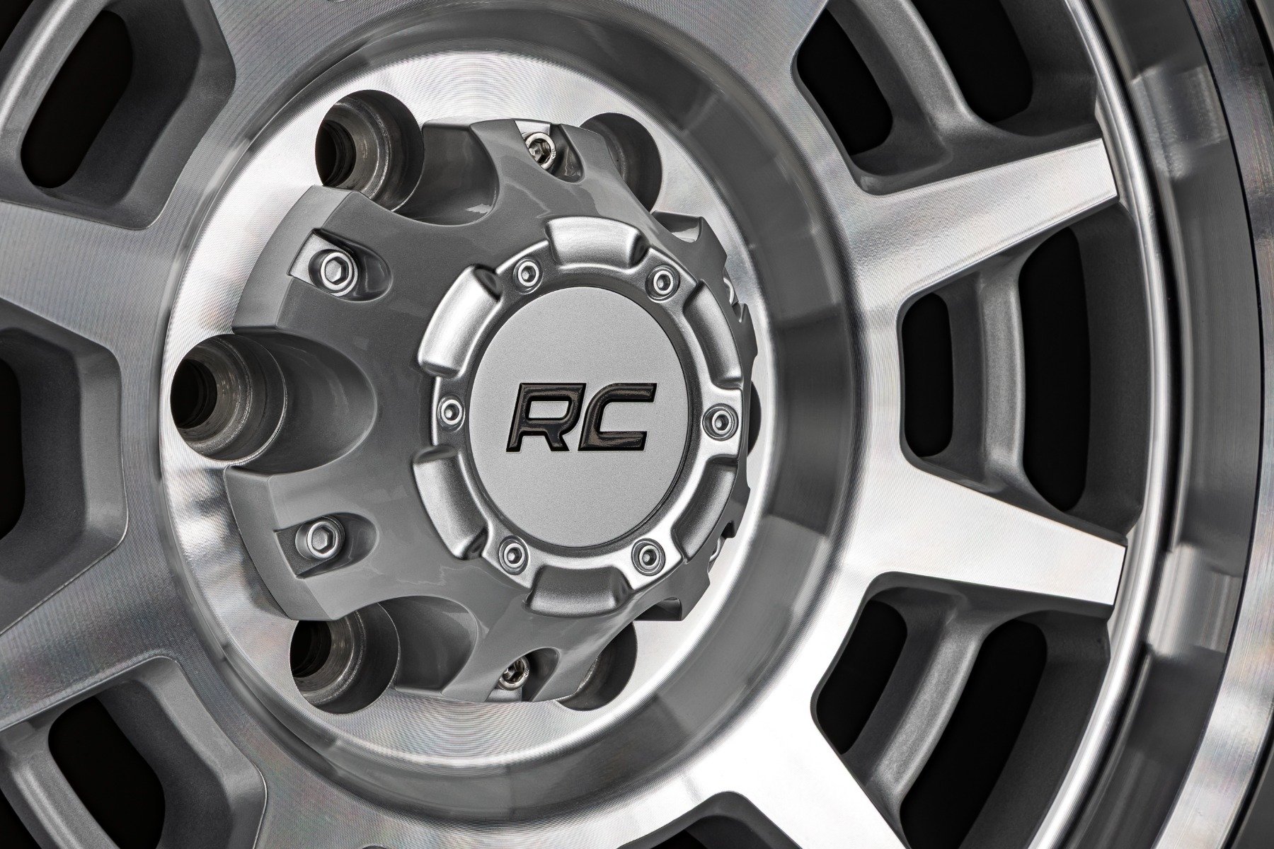 Rough Country 85 Series Wheel Simulated Beadlock Full Machine 17x9 5x5 -12mm