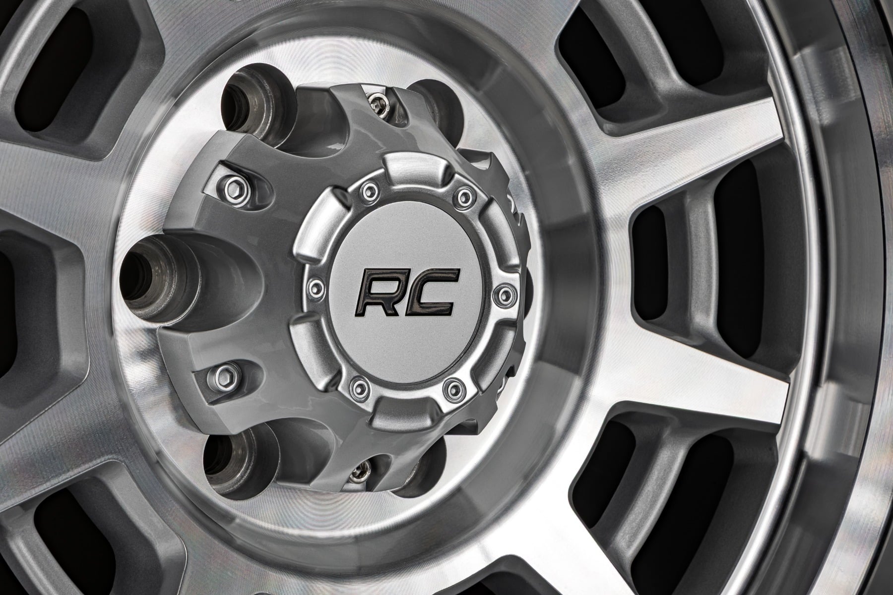 Rough Country 85 Series Wheel Simulated Beadlock Full Machine 17x9 5x4.5 -12mm