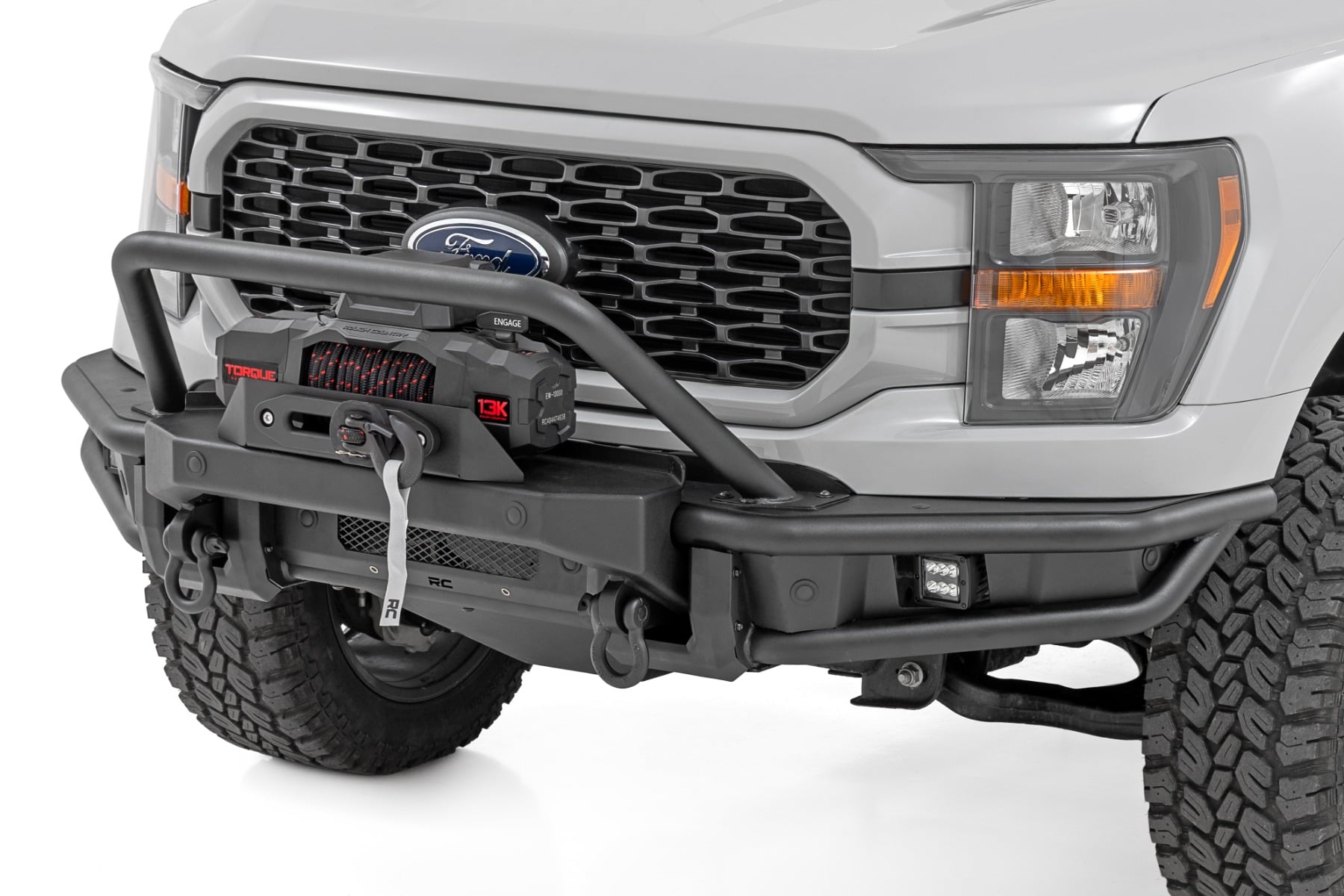 Rough Country Front Bumper Tubular Winch Mount Ford F-150 2WD/4WD (2021-2023)