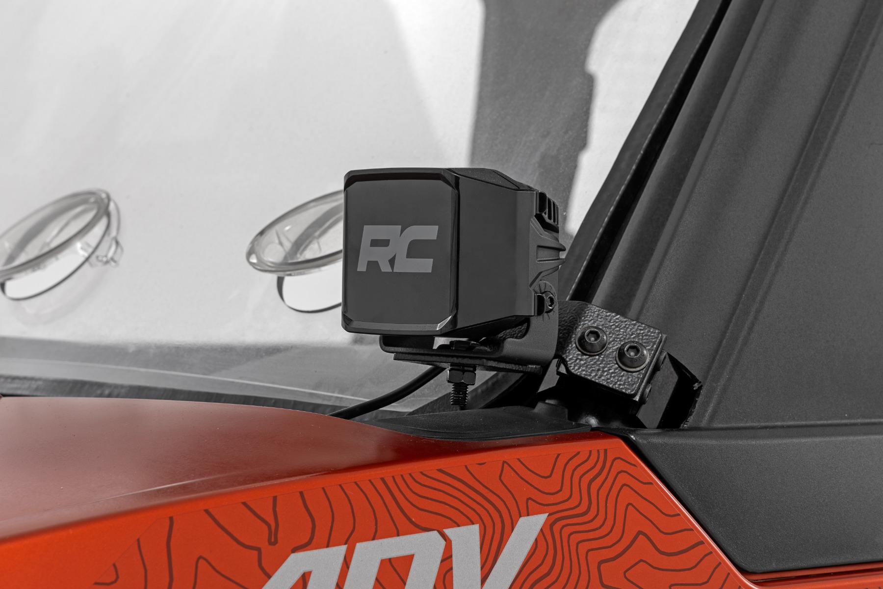 Rough Country LED Light Kit Front Mount 2β³ Black Pair Amber DRL Polaris XPEDITION XP 5