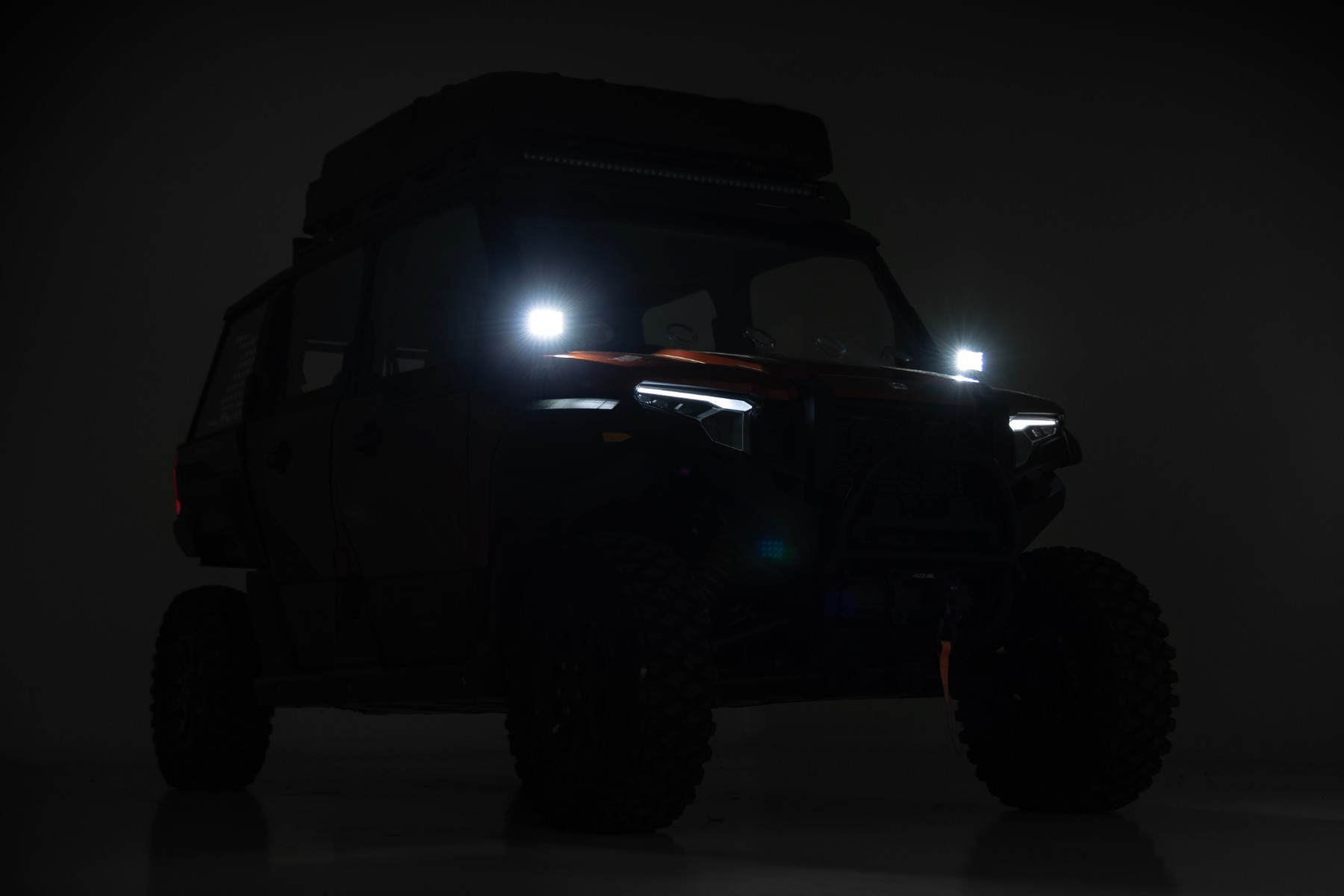 Rough Country LED Light Kit Front Mount 2β³ Black Pair Amber DRL Polaris XPEDITION XP 5