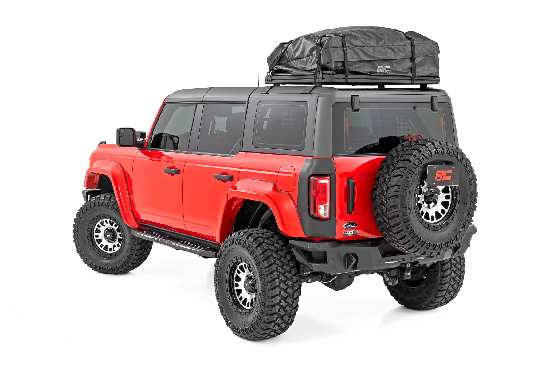 Rough Country Fender Flares PQ Race Red Ford Bronco 4WD (2021-2026)