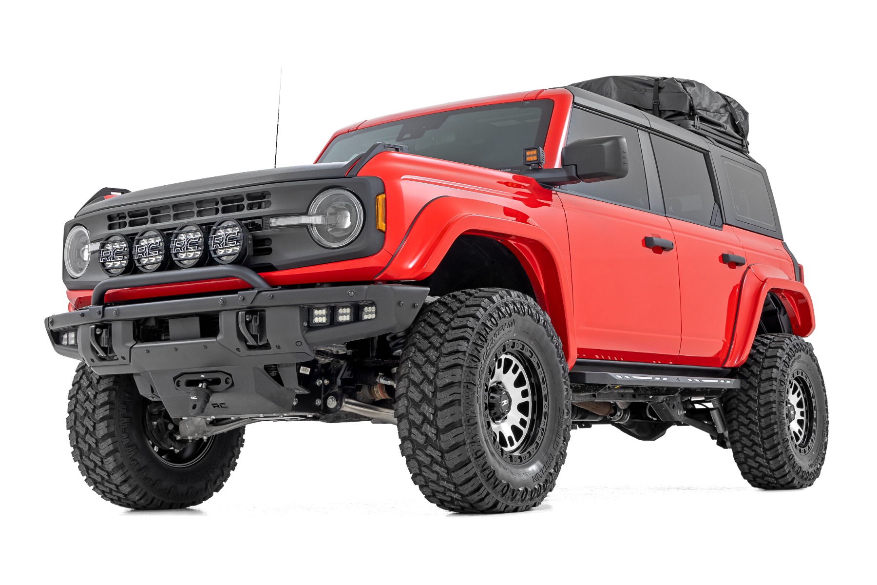 Rough Country Fender Flares PQ Race Red Ford Bronco 4WD (2021-2026)
