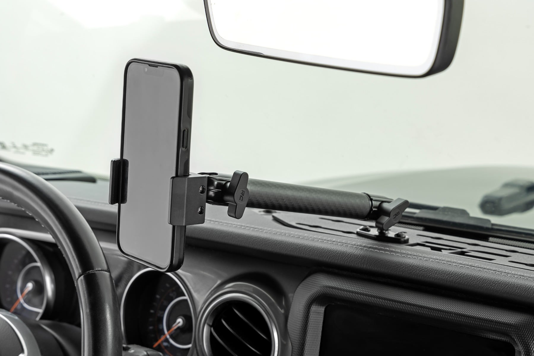 Rough Country Dash Mount 8″ Mount Kit Jeep Gladiator JT/Wrangler JL 4WD (2018-2026)
