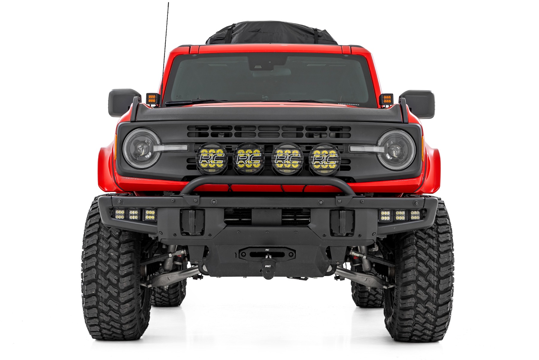 Rough Country Fender Flares PQ Race Red Ford Bronco 4WD (2021-2026)