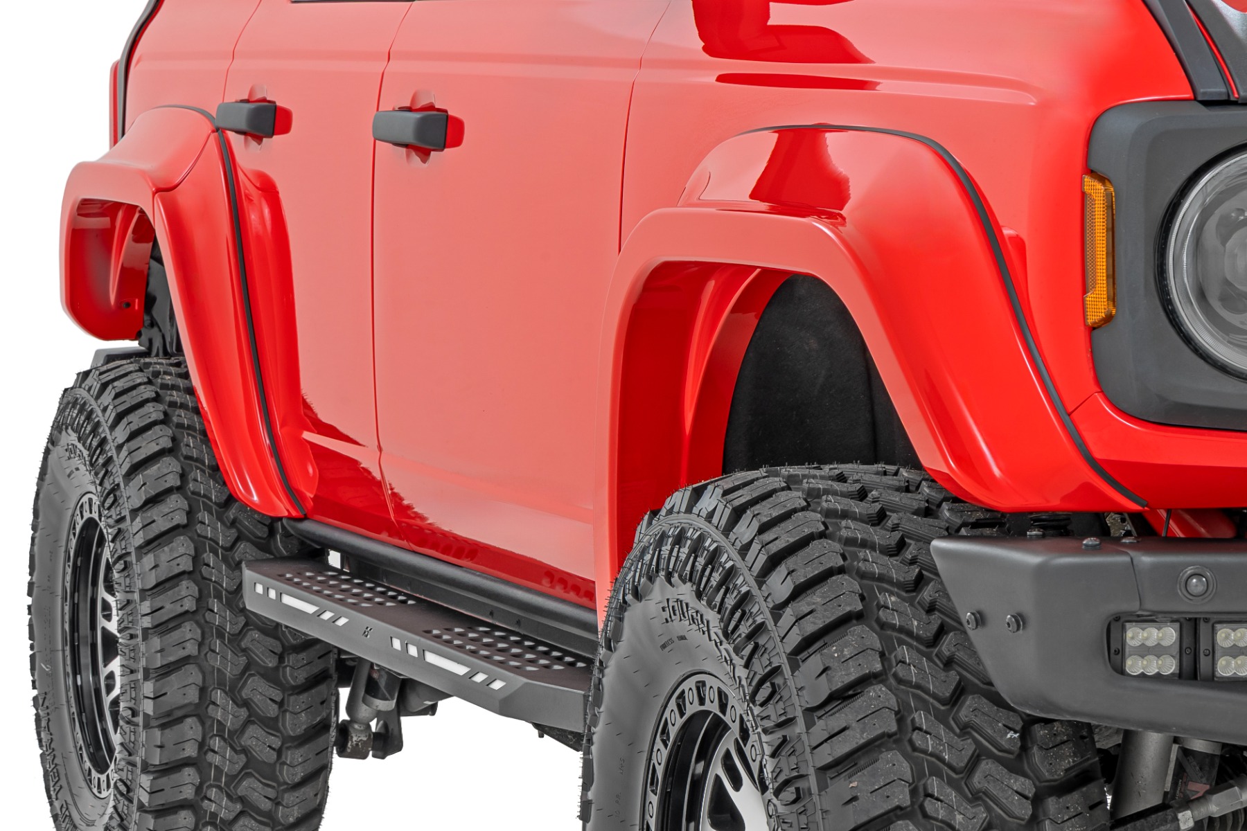 Rough Country Fender Flares PQ Race Red Ford Bronco 4WD (2021-2026)