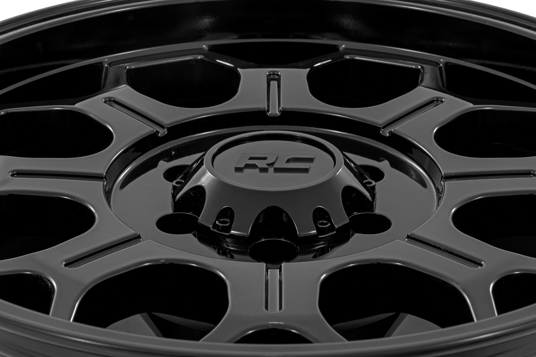 Rough Country 77 Series Wheel One-Piece Semi Gloss Black 20x9 6x135 -12mm