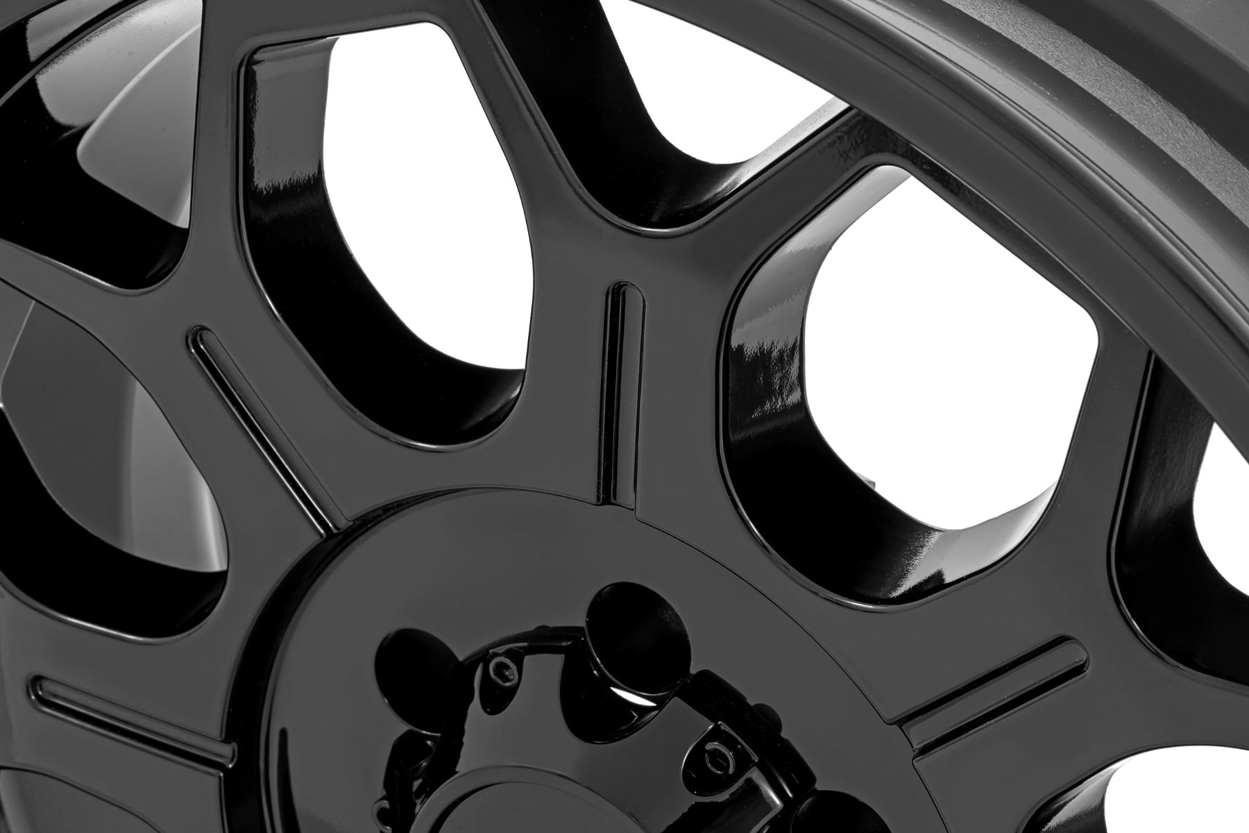 Rough Country 77 Series Wheel One-Piece Semi Gloss Black 20x9 6x135 -12mm
