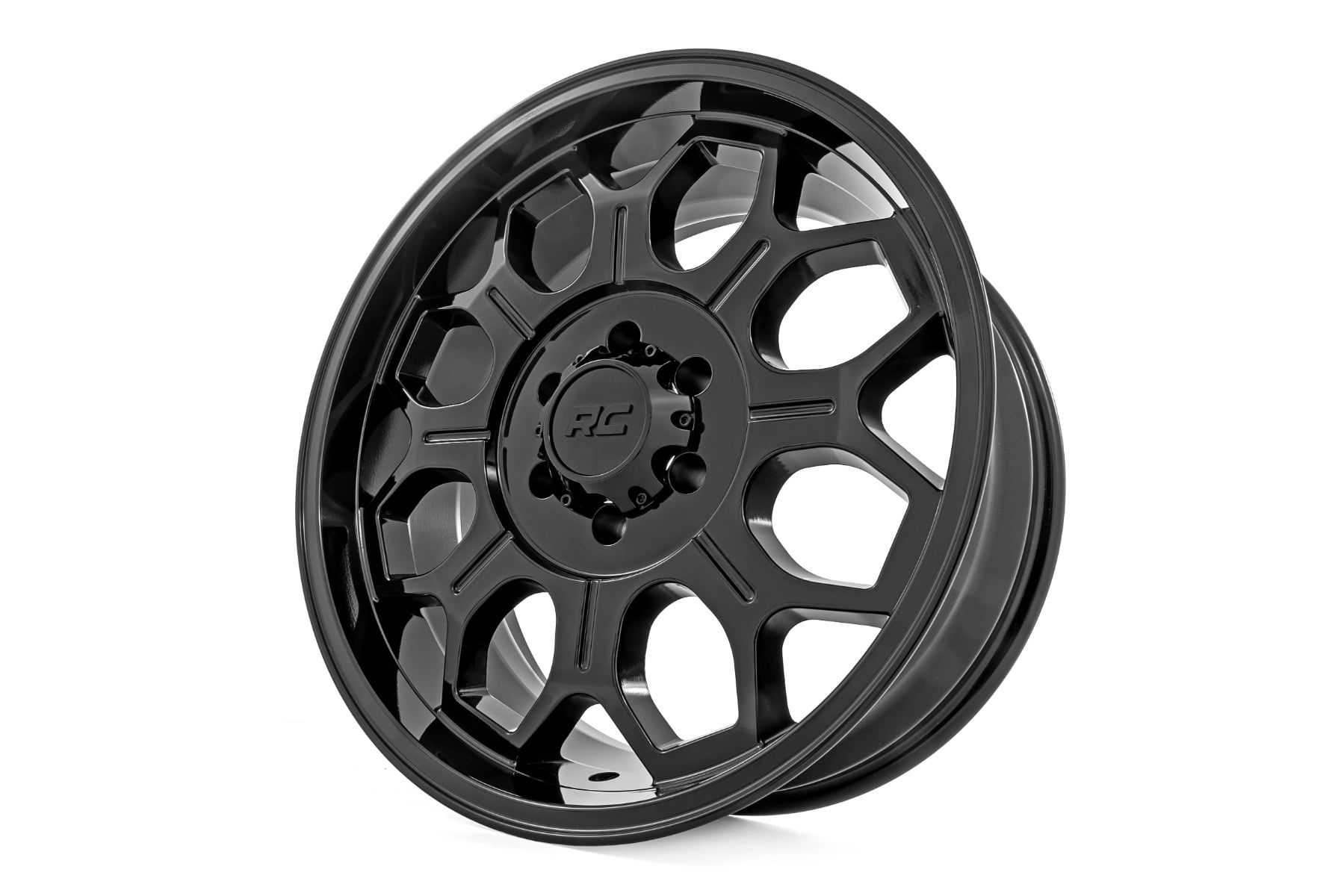 Rough Country 77 Series Wheel One-Piece Semi Gloss Black 20x9 6x135 -12mm