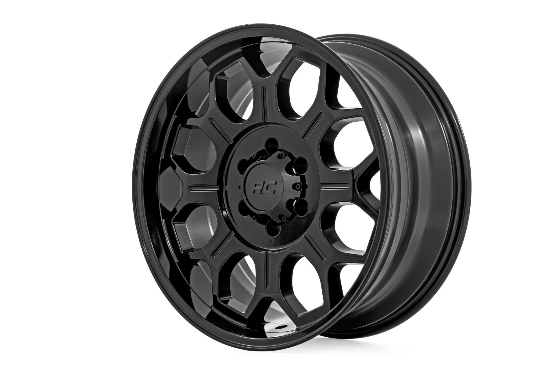 Rough Country 77 Series Wheel One-Piece Semi Gloss Black 20x9 6x135 -12mm