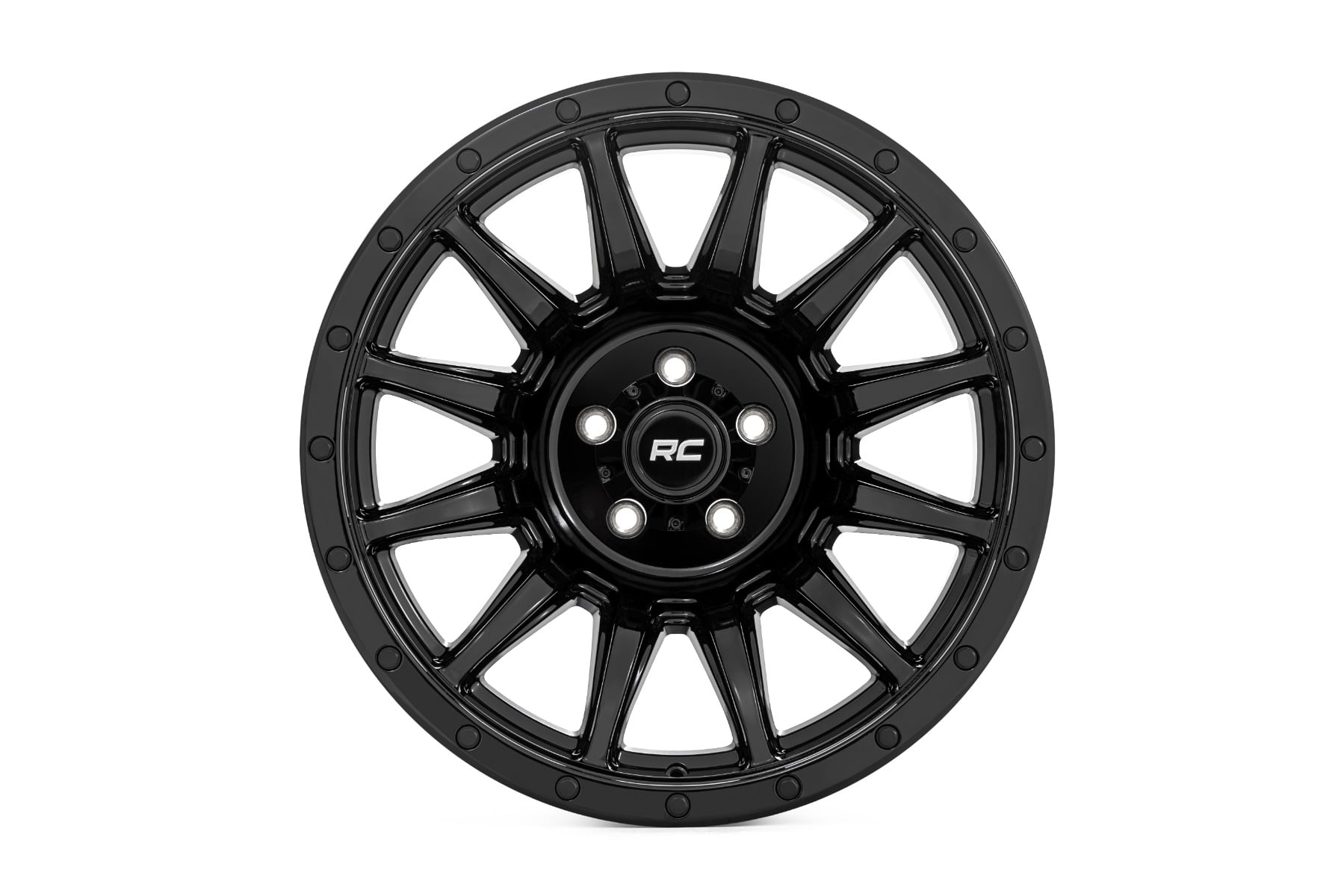 Rough Country 90 Series Wheel One-Piece Gloss Black 18x9 6x5.5 0mm