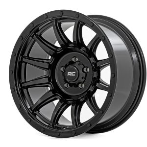 Rough Country 90 Series Wheel One-Piece Gloss Black 18x9 6x5.5 0mm