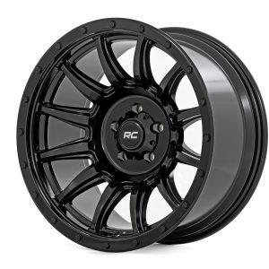 Rough Country 90 Series Wheel One-Piece Gloss Black 18x9 6x5.5 -12mm