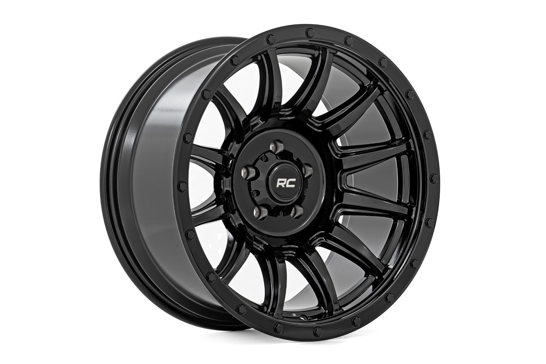 Rough Country 90 Series Wheel One-Piece Gloss Black 20x9 6x5.5 0mm