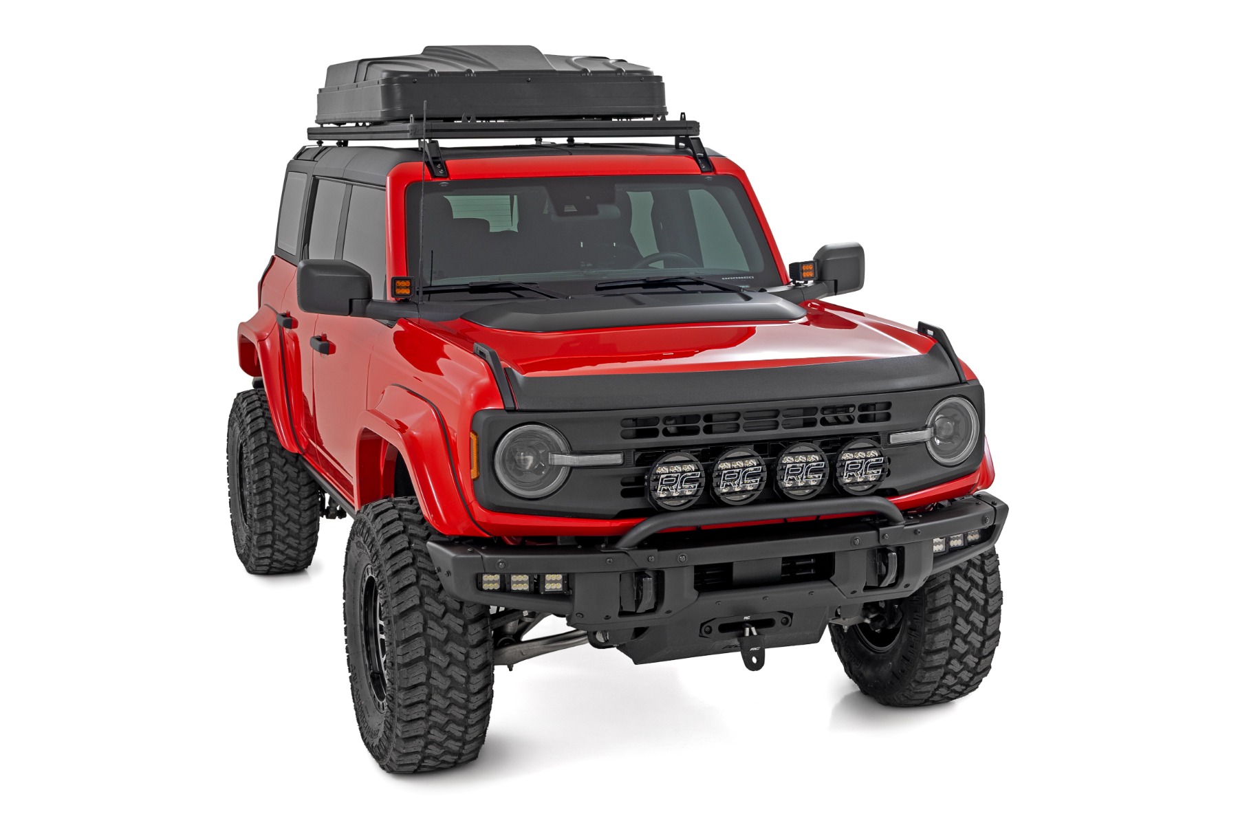 Rough Country Hood Scoop Gloss Black Ford Bronco 4WD (2021-2026)