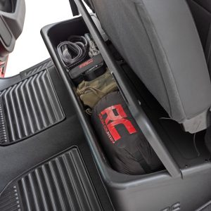 Rough Country Under Seat Storage with Locking Lid Crew Cab Chevy/GMC 1500/2500HD/3500HD (19-26)