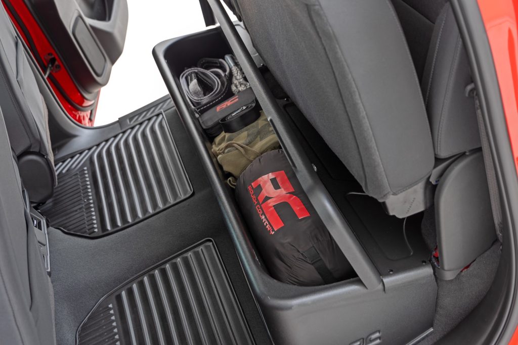 Rough Country Under Seat Storage with Locking Lid Double Cab Chevy/GMC 1500/2500HD/3500HD (19-26)