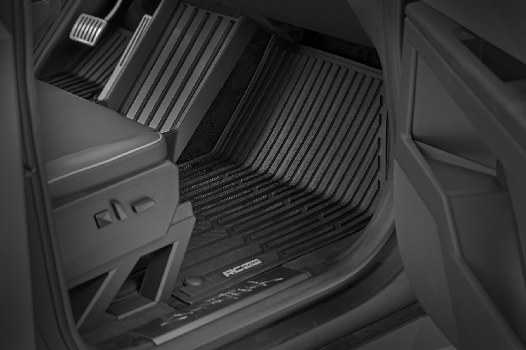 Rough Country Flex-Fit Floor Mats FR & RR Tesla Cybertruck 4WD (2024-2026)