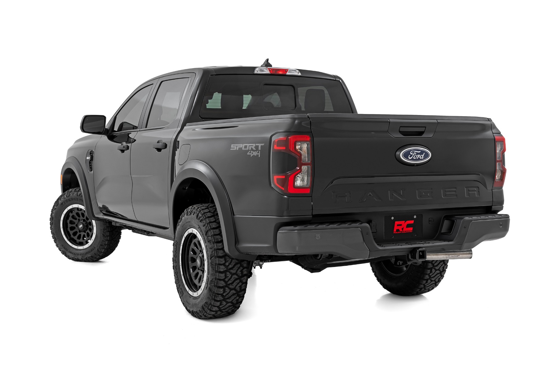 Rough Country Sport Fender Flares JS Iconic Siver Ford Ranger 2WD/4WD (2024-2026)