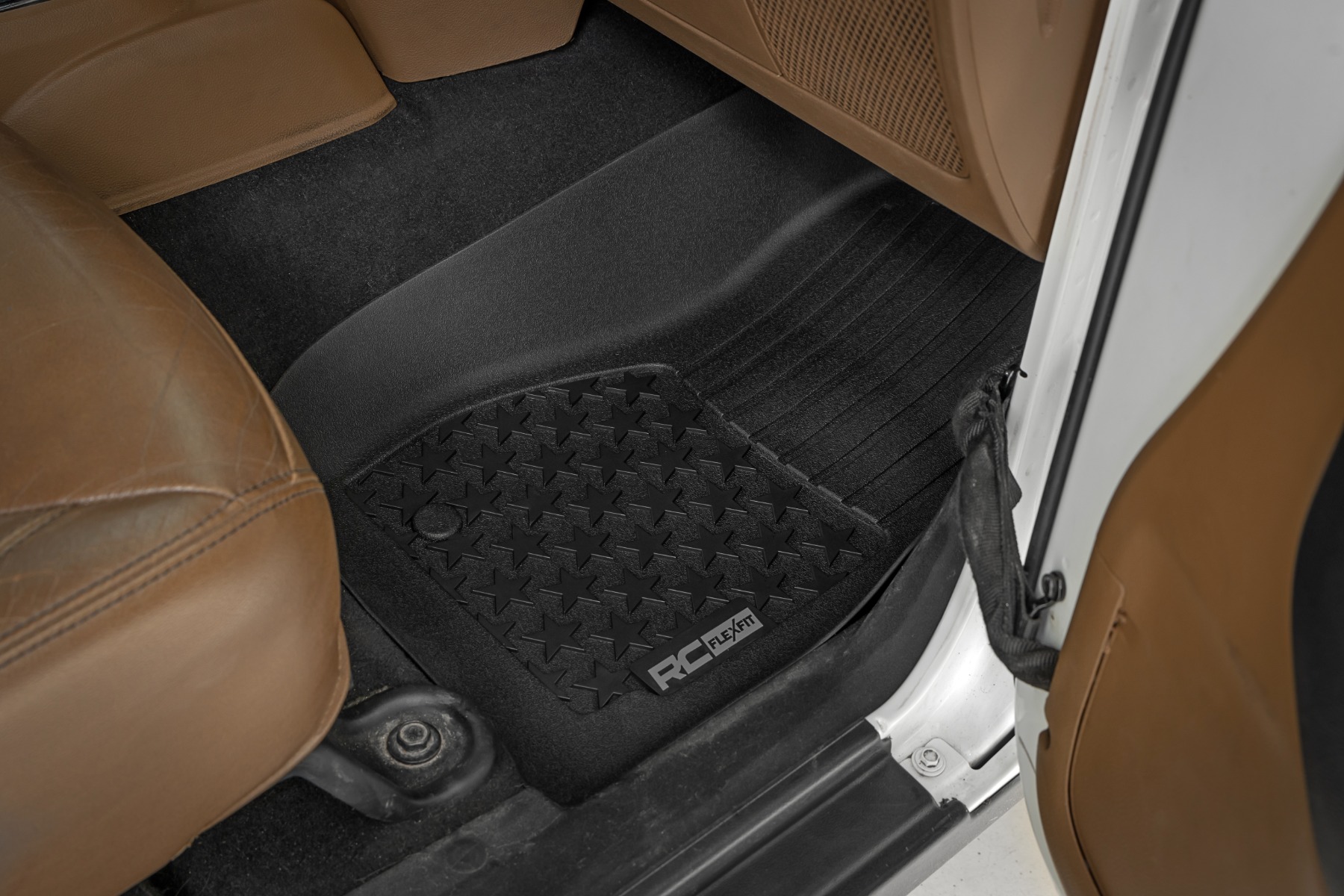 Rough Country Floor Mats FR & RR 4 Door Jeep Wrangler Unlimited 4WD (2014-2018)