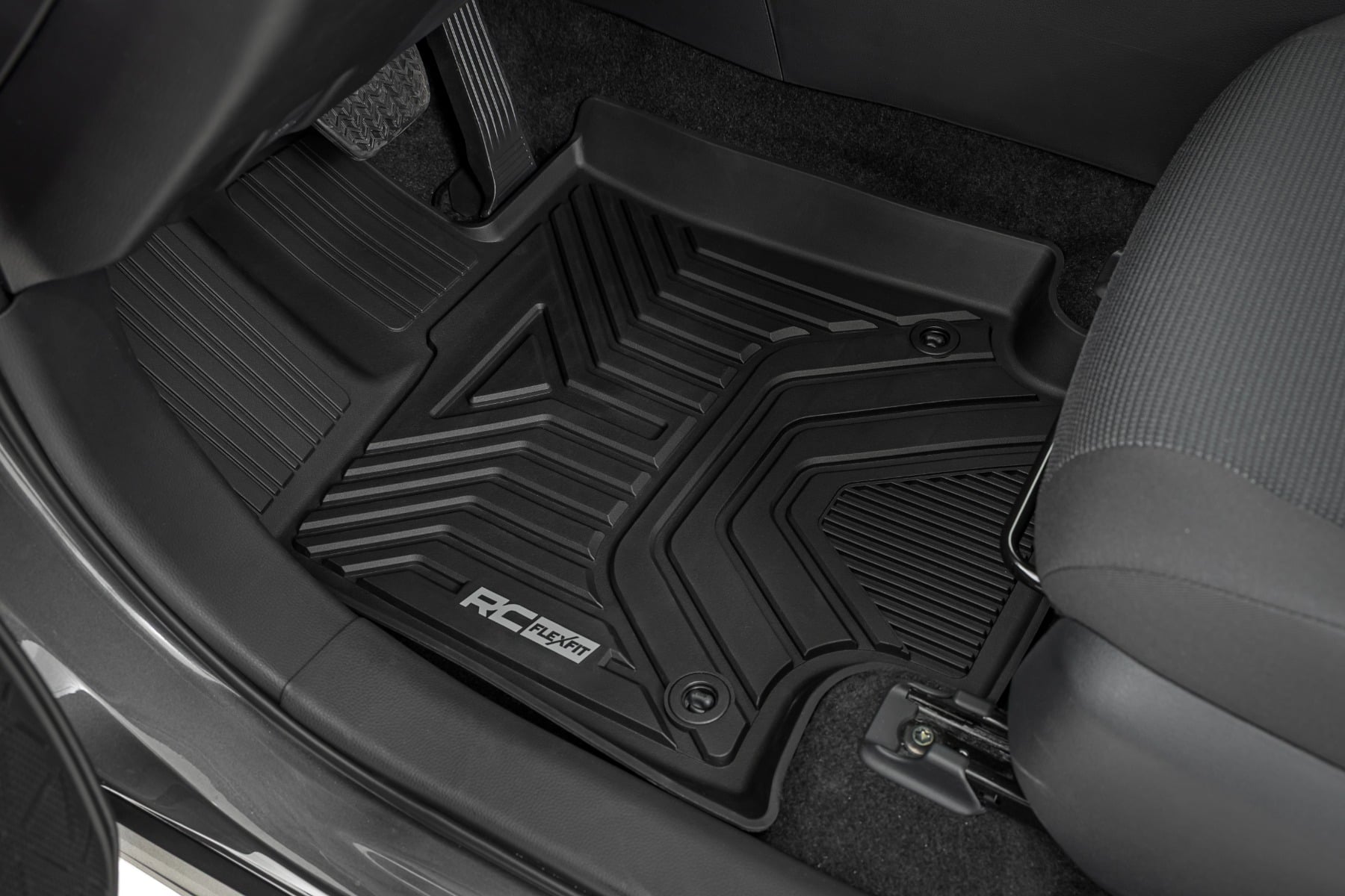 Rough Country Flex-Fit Floor Mats Front & Rear Toyota RAV4 2WD/4WD (2019-2025)