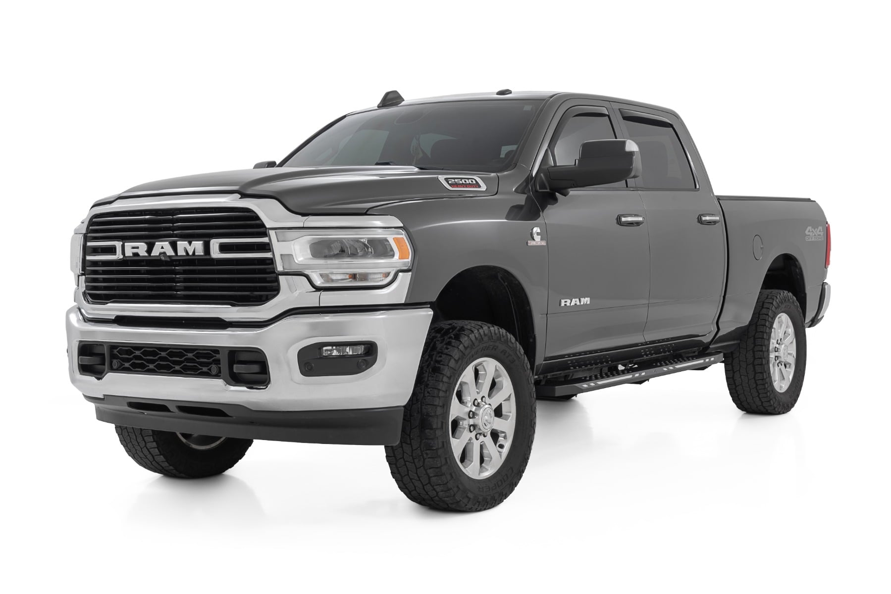 Rough Country AC2 Running Boards Amber/White Crew Cab Ram 1500 (19-26)/1500 TRX (21-24)