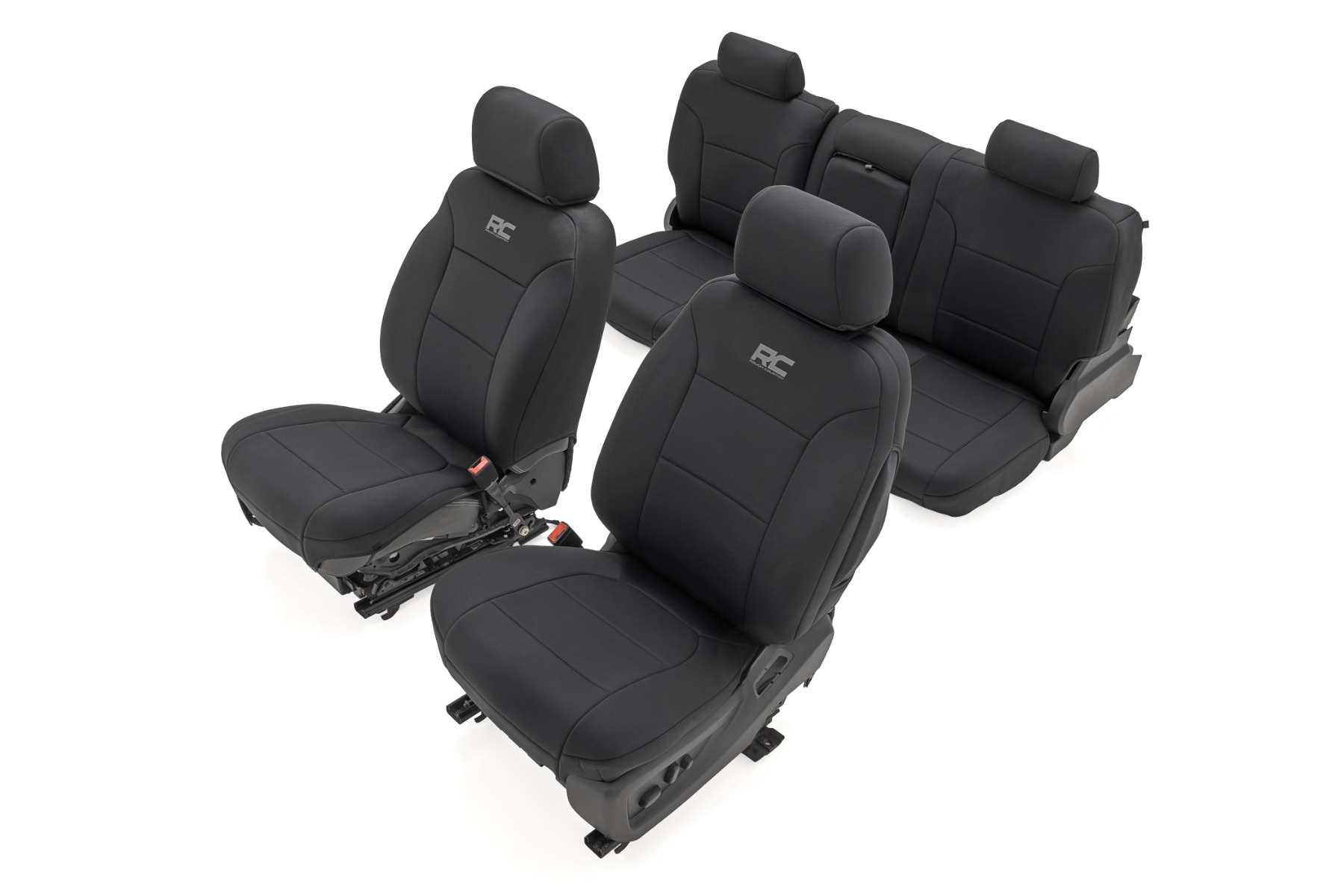Rough Country Seat Covers FR Bucket & RR 60/40 Bench Chevy/GMC 2500HD/3500HD (14-26)