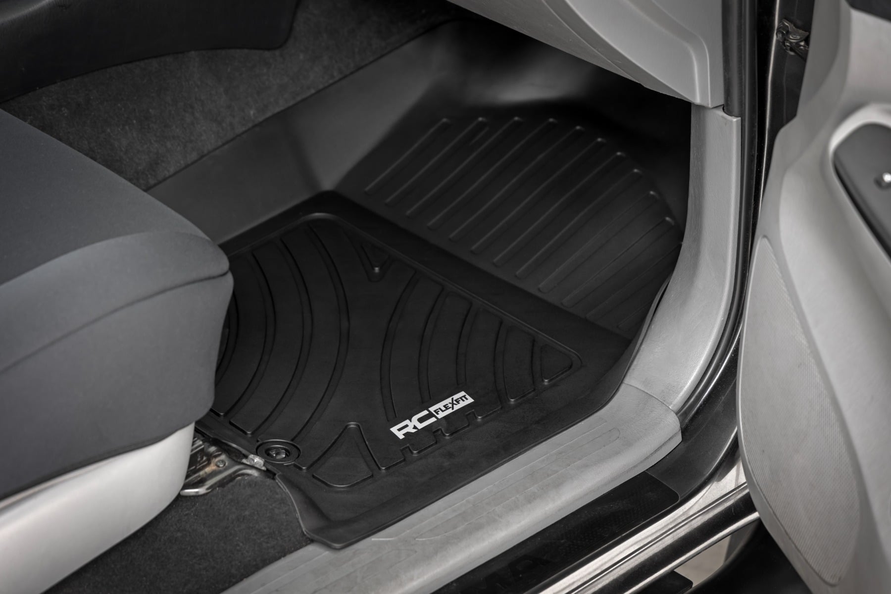 Rough Country Flex-Fit Floor Mats Front and Rear Toyota Tacoma 2WD/4WD (2012-2015)
