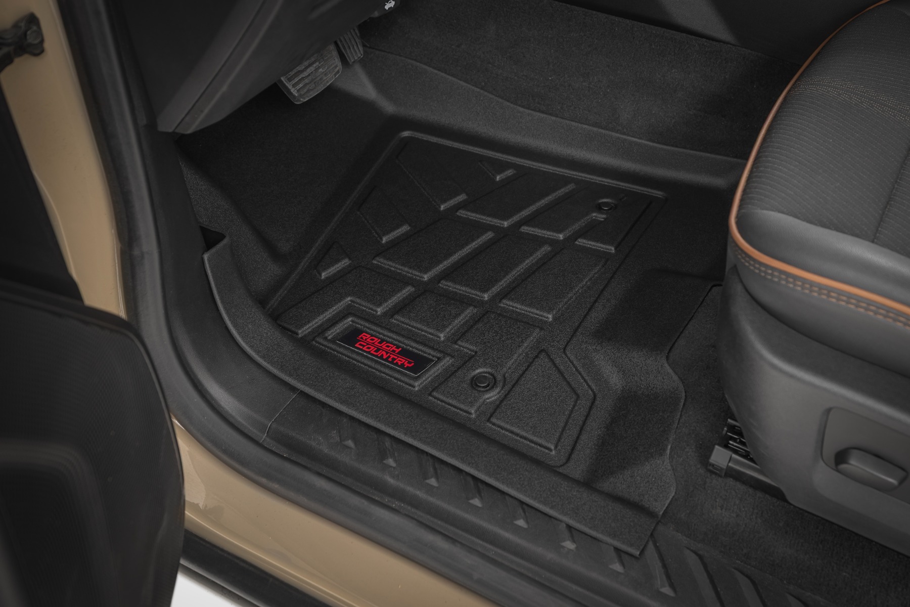 Rough Country Sure-Fit Floor Mats Front & Rear Chevy/GMC Canyon/Colorado 2WD/4WD (23-26)
