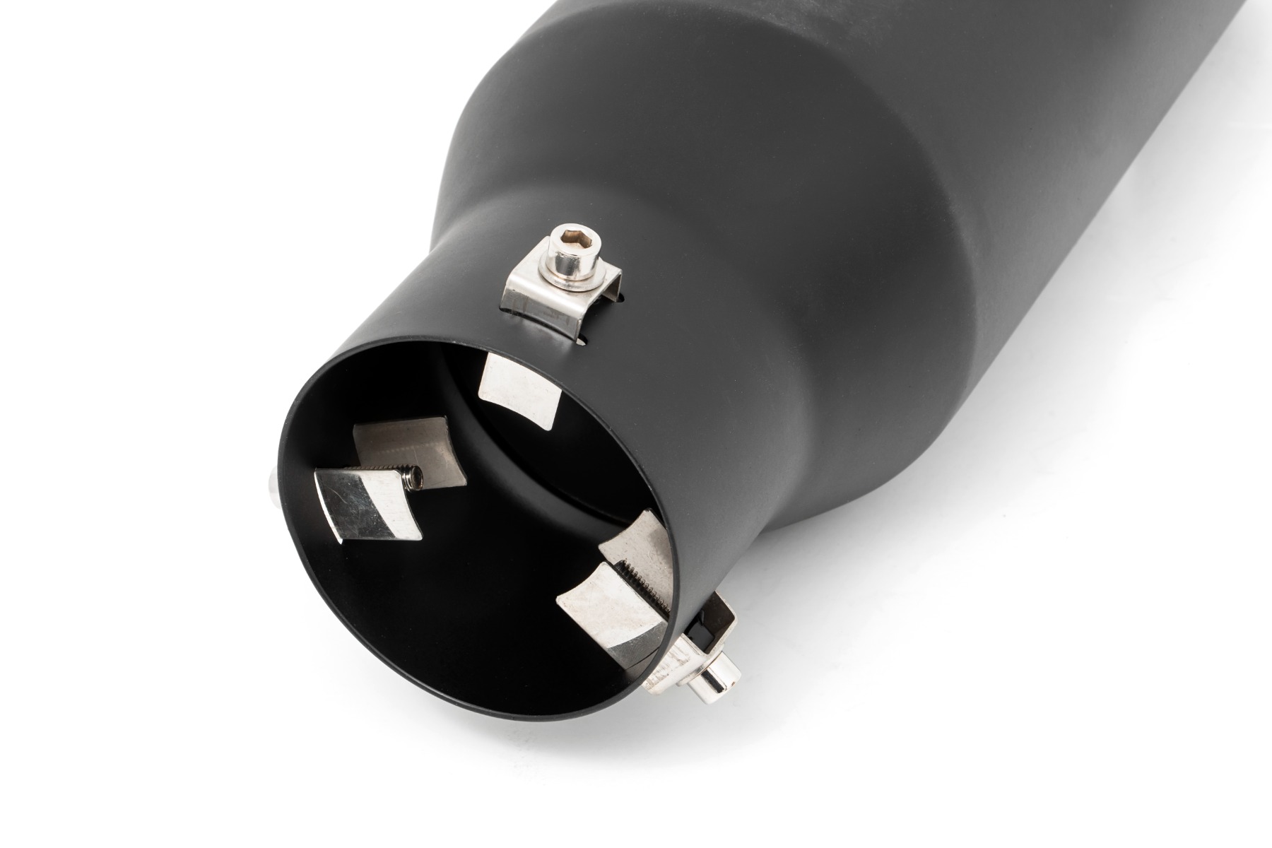 Rough Country Exhaust Tip Black RC Logo 2.5-3.125 Inch Pipe