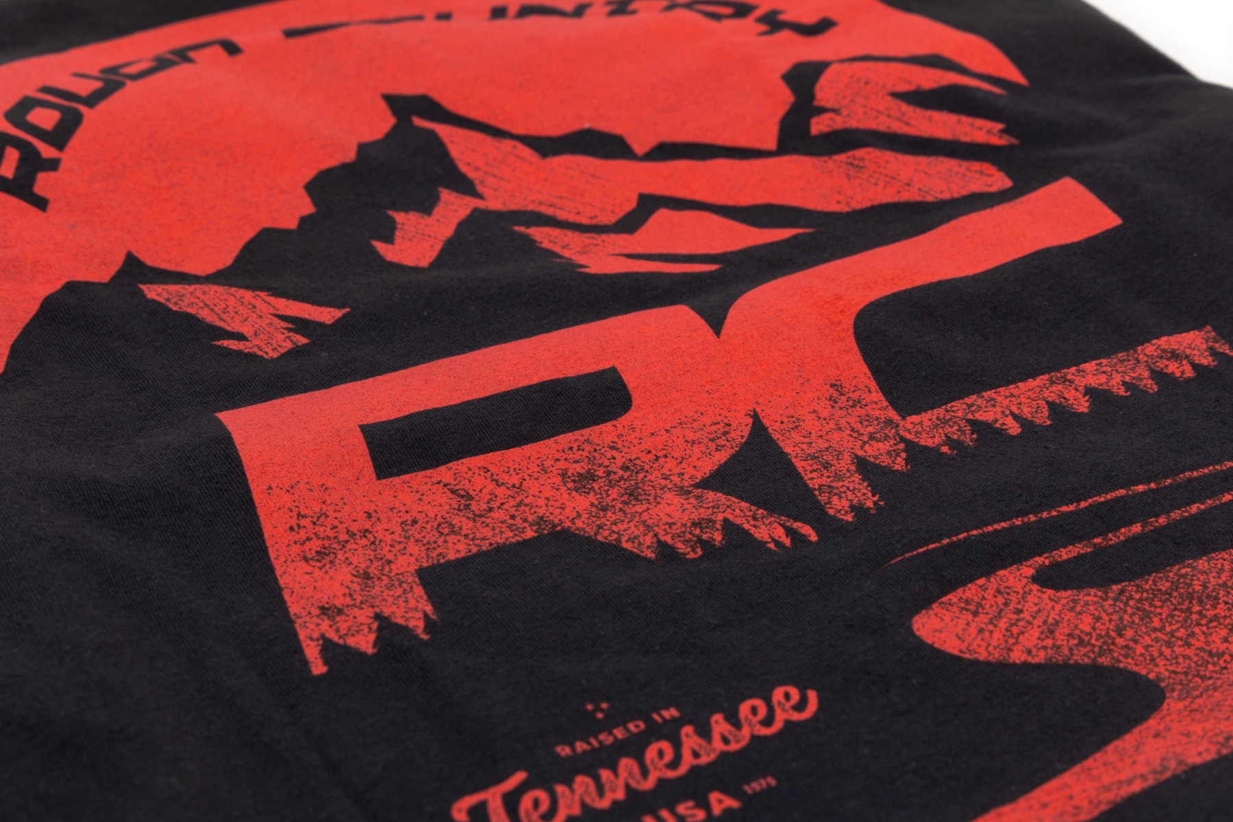 Rough Country T-Shirt RC Mountains Black LG