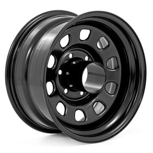 Rough Country Steel Wheel Black 17x9 8x6.5 5.10 Bore -12mm