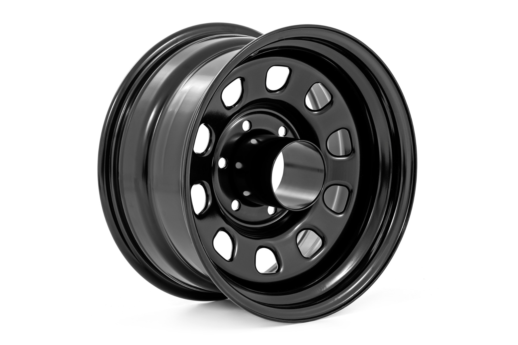Rough Country Steel Wheel Black 17x9 5x5 3.30 Bore +0