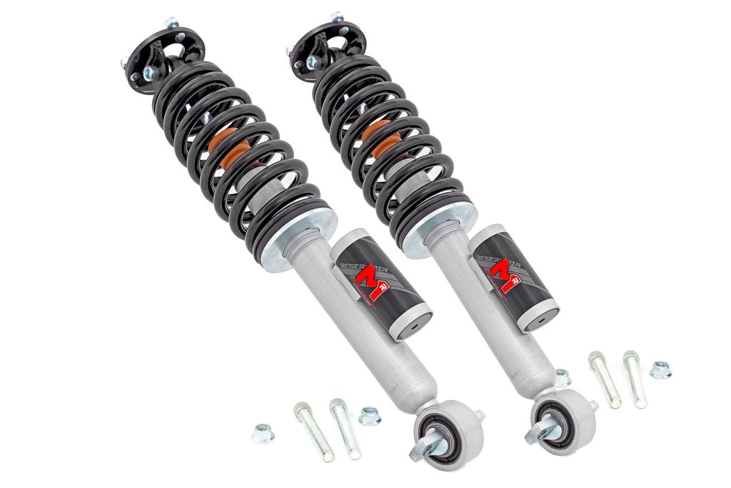 Rough Country M1R Reservoir Loaded Struts Adjustable Height Front 7 Inch Ford Bronco (21-25)