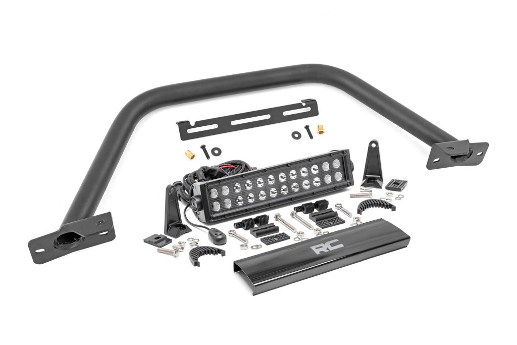 Rough Country Safari Bar 12β³ LED Light Bar Black Dual Row OE Modular Steel Ford Bronco (21-26)