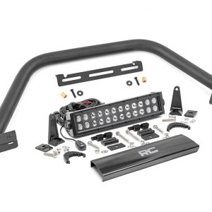 Rough Country Safari Bar 12β³ LED Light Bar Black Dual Row OE Modular Steel Ford Bronco (21-26)