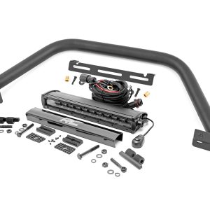 Rough Country Safari Bar 12β³ LED Light Bar Black Single Row OE Modular Steel Ford Bronco (21-26)