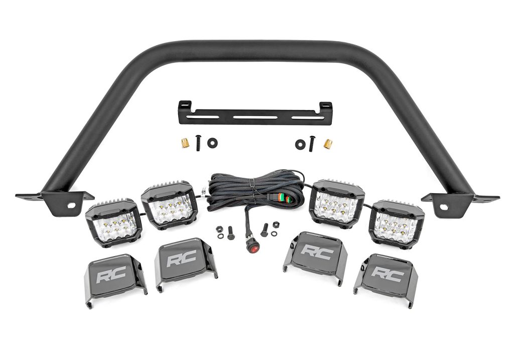 Rough Country Safari Bar 3β³ OSRAM (Quad) Wide OE Modular Steel Ford Bronco (21-26)