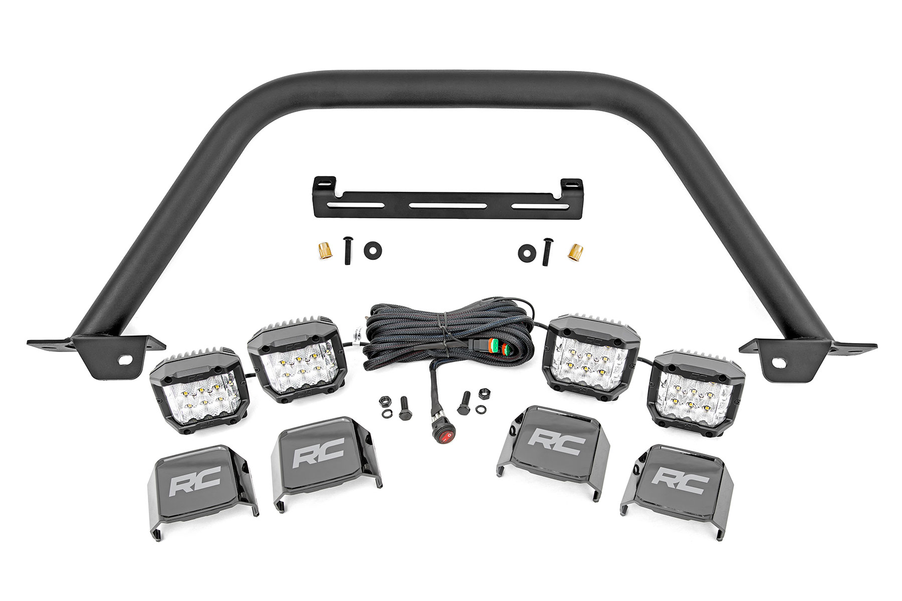 Rough Country Safari Bar 3β³ OSRAM (Quad) Wide OE Modular Steel Ford Bronco (21-26)