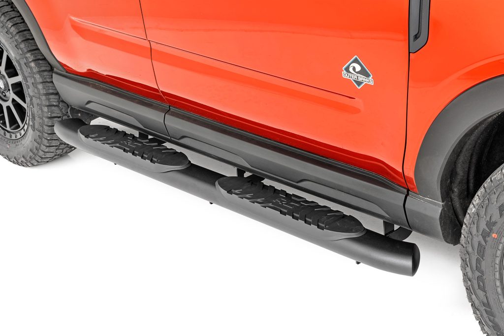 Rough Country Oval Nerf Steps Black Ford Bronco Sport 4WD (2021-2026)