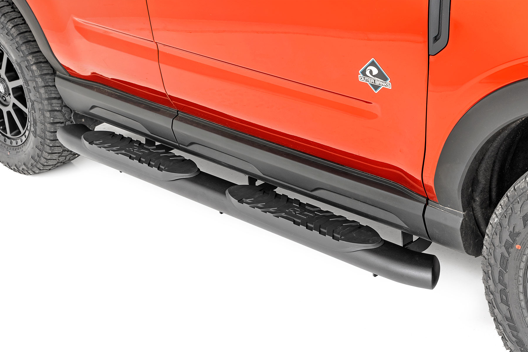 Rough Country Oval Nerf Steps Black Ford Bronco Sport 4WD (2021-2026)